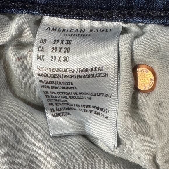 American Eagle Mens SZ 29x30 Original Bootcut Jeans Zip-Fly Stretch Airflex + - Picture 9 of 11